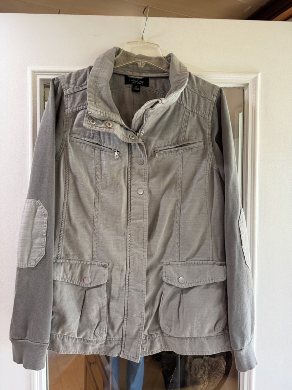CoffeeShop grey cotton utility jacket
